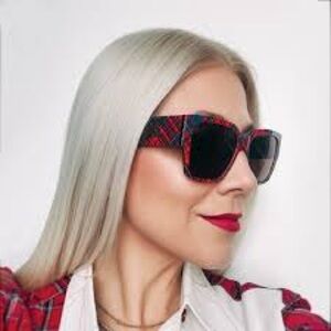 Vivienne Westwood Tartan Sunglasses in Red and Black